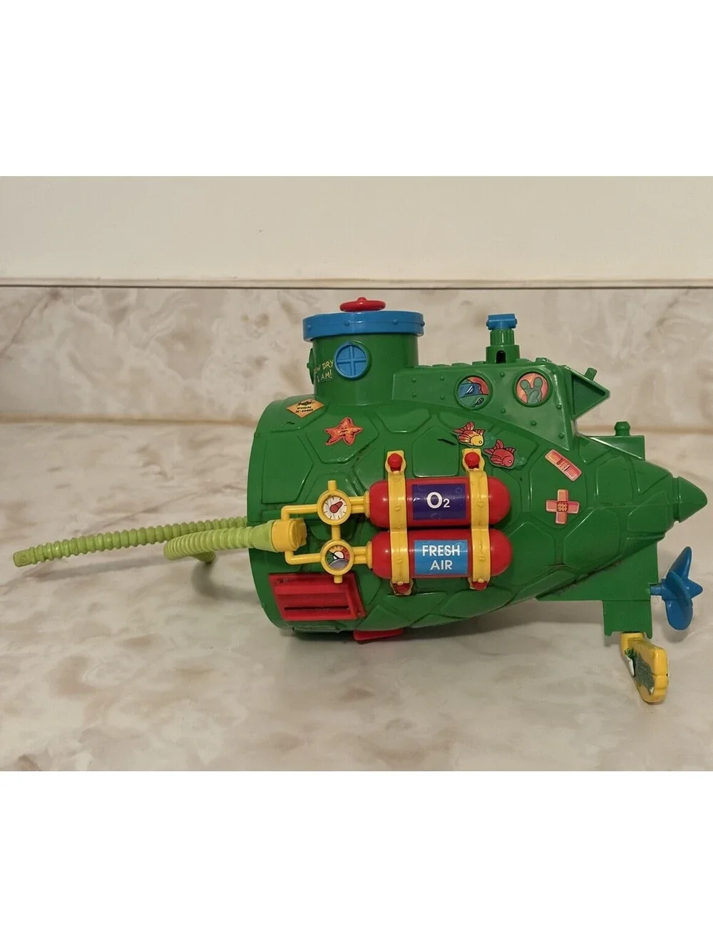 1991 TMNT Teenage Mutant Ninja Turtles Military Sewer Sub Playmates BACK ONLY